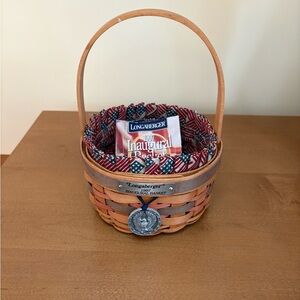 Vintage 1997 Longaberger Inaugural Clinton Basket, Liner & Protector